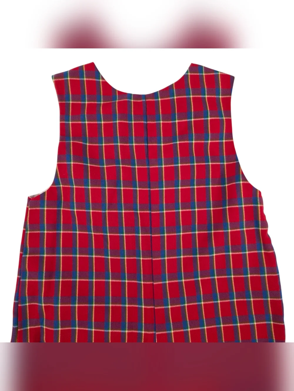Kelly’s Kids Red Plaid Taxi Applique Overall Romper Boys 4T USA Vintage 80s/90s